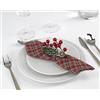 LAN&LAN - 12 Tovaglioli di Natale per il periodo natalizio, tessuto scozzese scozzese cena di Natale ed eventi speciali (45 x 45, piccoli quadri)