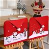 ZZXLOPEZ Coprisedie Natalizie 6 Pezzi Coprisedia con Schienale, Coprisedie Natalizie Cappello di Babbo Natale Copri Sedia, Coprisedia per Sala da Pranzo Rimovibile per Banchetti Domestici Feste Décor