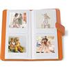 Berfea Mini album fotografico compatibile con Fujifilm Instax Square SQ6, 80 tasche, per fotocamera Instax Square SQ1/SQ10/SQ20/SQ6 Instax e stampante Share SP-3, arancione