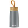 Boziee Borraccia termica da 250 ml, per bevande calde e fredde, senza BPA, in acciaio inox, per attività all'aperto (grigio scuro)