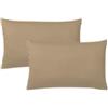 KLULK Set 2 Federe Per Cuscini Per Bambini 40x60 Cm,In Puro Cotone 100% Fibra Naturale In Tinta Unita Tortora,Antibatterico,Antiacaro,Tessuto Traspirante, 100% Made In Italy