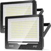 TOPAUBUB Fari Faretto LED da Esterno 200W 2 Pezzi - 20000LM 6500K Luce Fredda Faro Faretti LED Esterno IP67 Impermeabile per Giardino, Patio, Terrazza, Garage