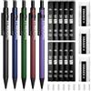 Four Candies 0.5mm Set di matite meccaniche mm - 5 pezzi, 10 tubetti di ricarica per mina HB #2, 3 pezzi di gomme 4B e 9 pezzi di ricarica per gomma, per la scrittura degli studenti
