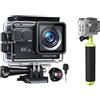 WOLFANG Action Cam GA100 4K30FPS & Set di Manico Galleggiante