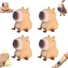 HUIKUANGEU Antistress per Bambini e Adulti,4 pezzi Giocattoli da spremere,Stress Squeeze Toy,Antistress da Impastare per Alleviare,Capybara Squishy Giocattolo da Spremere,Per Bambini Adolescenti Adulti