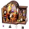 Rolife Kit per casa in miniatura fai da te, mini kit di costruzione della casa Lo studio magico, kit in miniatura per casa delle bambole da scrivania, decorazione per libreria, modello regalo DG166