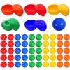Piuluvor® 50 Pezzi Palline da Gioco Lotteria, Palline Tombola Palline Lotto, Palline Plastica Separabili 3cm, Palline da Riempire per Regali Festa, Attività della festa, Festivo (5 Colori)
