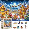 WOODEN.CITY Puzzle di Natale in Legno 1000 Pezzi - Viaggio allegro di Babbo Natale