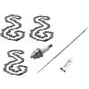 MagiShop 3 Catene da 45 cm 72 Maglie Passo 325 Spessore 058 1.5mm, per Motoseghe Scoppio 45cc 52cc 58cc Set Ricambio 3 Catene + 1 Tubetto di Grasso Lubrificante + Lima affilacatena + Candela L7T