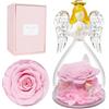 Miofula Regalo Festa Della Mamma,Rosa Stabilizzata Regalo Donna Compleanno,Rosa Eterna Angelo Regalo Mamma Nonna Fidanzata,Fiori Stabilizzati Regali Donna,Regali Festa Della Mamma Anniversario per Lei