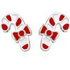LINSTER Orecchini natalizi con bastoncini di zucchero da donna Argento sterling 925 Simpatici orecchini a forma di bastoncino di zucchero regali di gioielli per feste di Natale per le donne