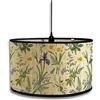 Morbuy Paralume in Bambù Floreale Vintage Paralume a Tamburo Diametro 30cm Paralume per Lampada da Tavolo, Lampada da Terra, Lampadario, E27 Lampada Accessorio, Decorazioni (Rosa Rosa)