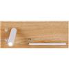 EEYZD Lampada da Lettura A Parete con Ricarica Wireless, Moderne Applique A LED con Porta di Ricarica USB, Retroilluminazione 6W + Faretto 3W, Bianco (Sinistra),Light Wood Grain,Left