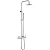 IMEX Rubinetteria IMEX - MONZA set asta doccia con doccetta e miscelatore termostatico [nikel spazzolato] - BDM039/NQ