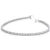 Gioielli di Valenza Bracciale Tennis in oro Bianco 750 con diamanti