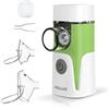 FEELLIFE Aerosol Portatile Silenzioso,Aerosol Portatile per Adulti e Bambini, Aerosol Ricaricabile con 2 Maschere E Boccaglio E Parte Sostituibile-Verde