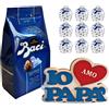 NARAMAKI Regalo Papà - Baci Perugina Cioccolatini Fondenti 125g + Decorazione Legno Amo Papà - Compleanno, San Valentino, Festa del Papà