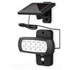 B.K.Licht Faro LED solare esterno con sensore di movimento e crepuscolare, luce fredda 6500K, luce di sicurezza con accensione automatica, pannello solare, lampada da parete per cortile, nero, IP44