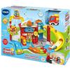 VTech Vroom Vroom Go - Maxi Caserma dei Pompieri Interattiva, Pista Macchinine con Ascensore e Rampa, Incluso 1 Veicolo, 4 Zone Magiche, Lingua Italiana, Batterie Incluse, 1-5 Anni
