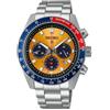Seiko Orologio uomo Seiko Prospex Speedtimer Pogue SSC947P1 fondo arancione cronografo solare