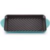 LE CREUSET Griglia Rettangolare in Ghisa 32x22 cm Blu Caribe