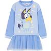 BlueY Vestito Ragazza, Maglione con Carino Gonna Tulle - Regalo Bambina (Blu, 5-6 Anni)