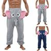 Eauptffy Pantaloni Pigiama in Pile Uomo, Pantaloni Pigiama Natale Uomo Divertente Elefante novità Caldo da Notte Sleepwear In flanella Regalo Umoristico a Tema Animale Indumenti da Notte Termici Loungewear