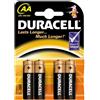 Duracell Battery Alkaline Duracell AA 4 pack