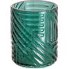 Gedy Corinne Porta Spazzolino da Denti, Vetro, Verde, 7,9 x 7,9 x 9,8