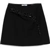 Prada Pre-Owned - Minigonna con decorazione - Donna - seta/lana/seta - 42 - Nero