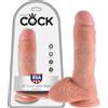 King Cock 8 Dildo con Testicoli (20 cm) - Naturale