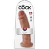 King Cock 10 - grande dildo con ventosa (25 cm) - scuro naturale