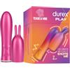 Durex Stimola & Vibra - Vibratore rigido con stimolatore clitorideo a coniglietto (rosa)