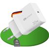 conecto caricatore USB-C, 1x porta PD USB-C da 30 watt, rapido, bianco