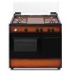 Schaub Lorenz SS590GEB Cucina 90cm 5 Fuochi Gas Forno a Gas con Grill Elettrico Marrone
