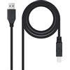 Nano Cable Nanocable 10.01.0802-Bk Cavo USB 3 per Stampante, Tipo A/M-B/M, Maschio-Maschio, Nero, 2 Ms