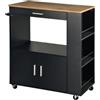 Kesper Carrello da cucina, materiale: fibra certificata FSC, dimensioni: 75 x 88 x 40 cm, colore: nero/nero | 25892 13