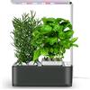 amzWOW Clizia Smart Garden - serra idroponica per piante, vaso intelligente, grow box - Orto da interno 100% Bio - Coltiva le erbe aromatiche- timer automatico, luce Led inclusa (Space Grey)