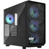 Fractal Design Meshify 2 Lite RGB Black ATX Flexible Light Tinted Tempered Glass Window Mid Tower Computer Case