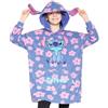 Disney Felpa Coperta per Bambini - Felpa Oversize in Pile con Cappuccio Stitch Bambina Ragazze Gadget Regalo Ufficiale (Stitch Fiori)