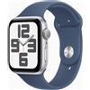 Apple Watch SE 2024 2 gen GPS 44mm Cassa Argento Cinturino Blu Denim