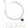 inSCINTILLE Cuore Rock Bracciale Donna a Palline in Acciaio color Argento o Oro, Idea Regalo San Valentino per lei, Bracciale Perline con Cuore Colorato (Nero, Acciaio inossidabile)