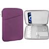 MoKo 9-11 Pollici Tablet Sleeve Case, Si Adatta 11inch iPad Air M3, iPad A16 2025, PRO 11 M4, iPad 10/9/8/7th, Galaxy Tab S9/S8/A8/A7, Custodia Protettiva con Tasca, Viola