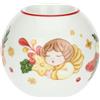 THUN, Porta Tea-light a Forma di Pallina di Natale in Porcellana, Collezione Sorprese di Natale, Porta Tè da Collezione, Idea Regalo per Natale, 10 x 8,7 cm