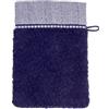Möve Brooklyn - Guanto da bagno in tinta unita, 15 x 20 cm, 85% cotone, 10% viscosa, 5% lino, colore: Mare profondo