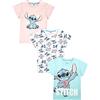 Disney T-Shirt Lilo and Stitch | Abbigliamento Tie Dye Stitch per bambini | T-shirt da bambina | T-shirt da bambina, Multi, 6-7 Years