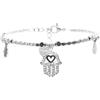 Freddy Bracciale in acciaio argentato con pendenti e strass