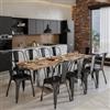 DEGHI Tavolo allungabile 160-260x90 in legno di mango 26 mm e gambe a U 8x4 in metallo cromo - Freia Mango