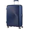 American Tourister Soundbox - Spinner L Vio espanso, 77 cm, 97/110 L, Blu (Midnight Navy)