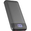 LGXS Power Bank, Slimmest 22.5W Powerbank 13800mAh PD3.0 USB C (Ingressi/Uscite), Caricatore Portatile Ricarica Rapida Batterie Esterna Compatibile iPhone 16 15 14 13 12 11 Pro Max Huawei etc.(Grigio)